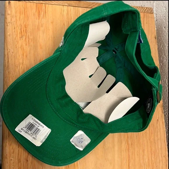 Seattle Seahawks 47 Brand NEW Steve Largent signed NFL green hat cap - Picture 2 of 3